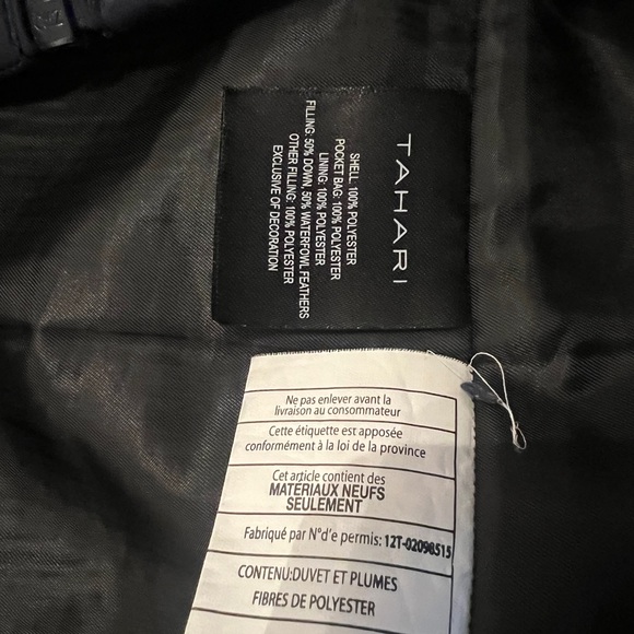 Tahari Double Layer Puffer Coat Dark Navy - Picture 4 of 6